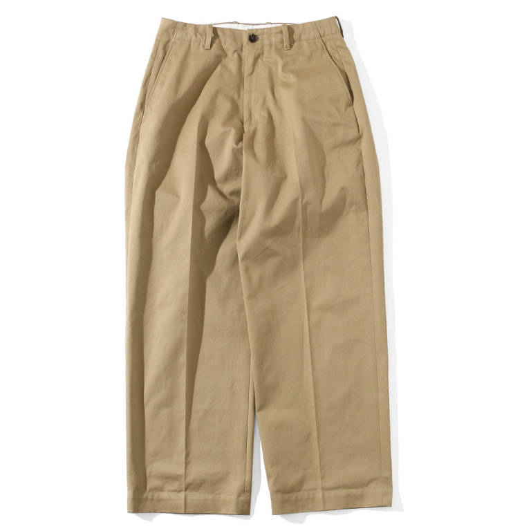 Universal products no tuck wide chino trousers Clearance